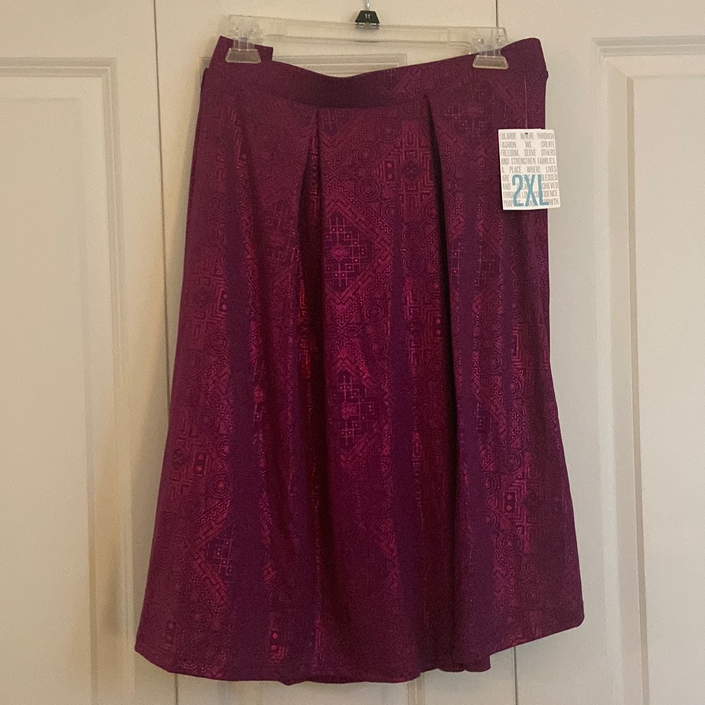 2xl Madison lularoe purple with pink foil design